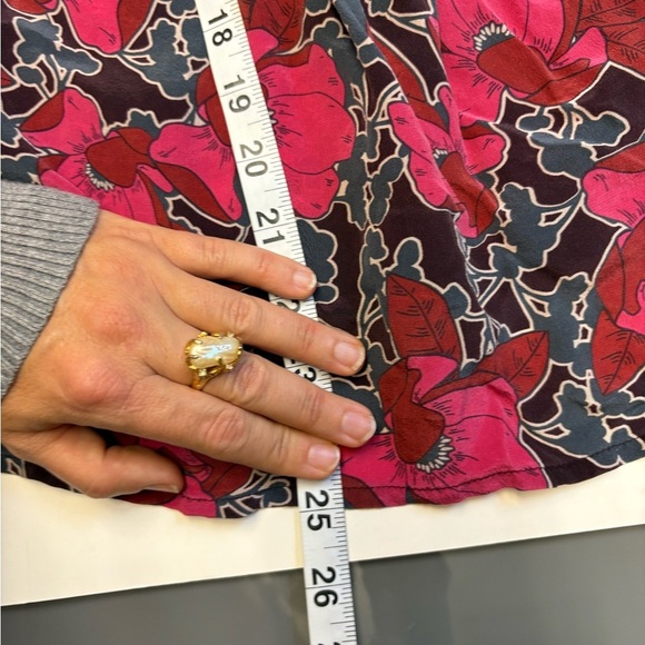 Anthropologie Edme & Esyllte 100% Silk floral printed long sleeve blouse size XS - Picture 10 of 10